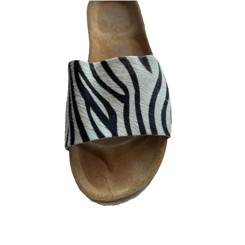 Yokono Zebra Cork & Rope Platform Slide Mule Sand… - image 3